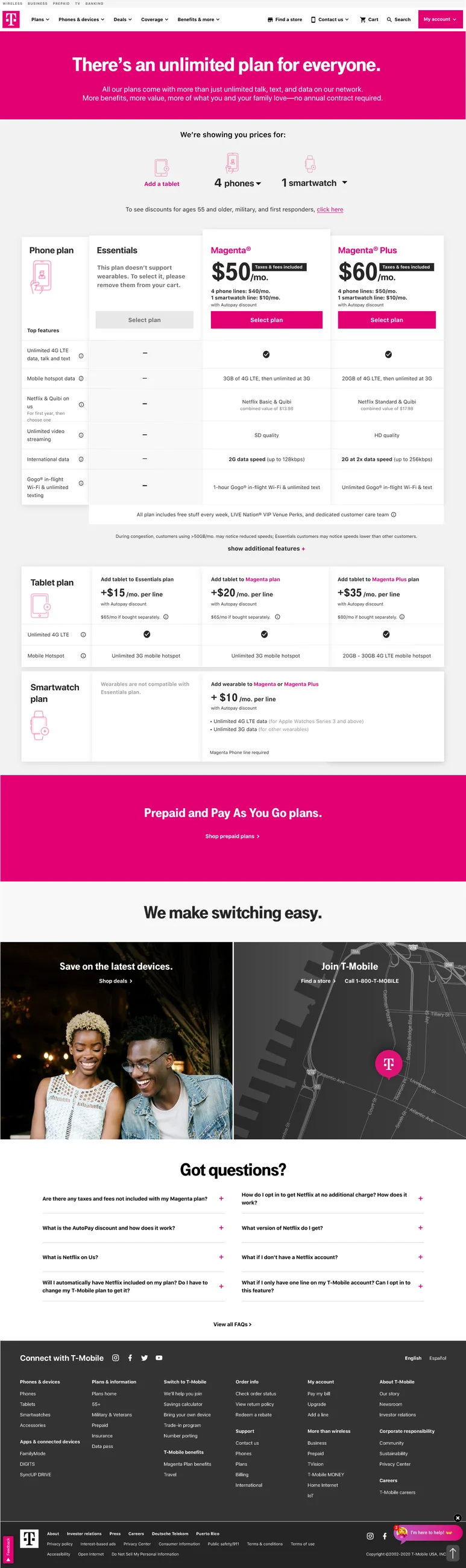 T-Mobile Purchase Simplicity: B 1.5 Lines W Smartwatch. 01